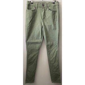 7 For All Mankind High Rise Skinny Jeans Olive Green Size 6